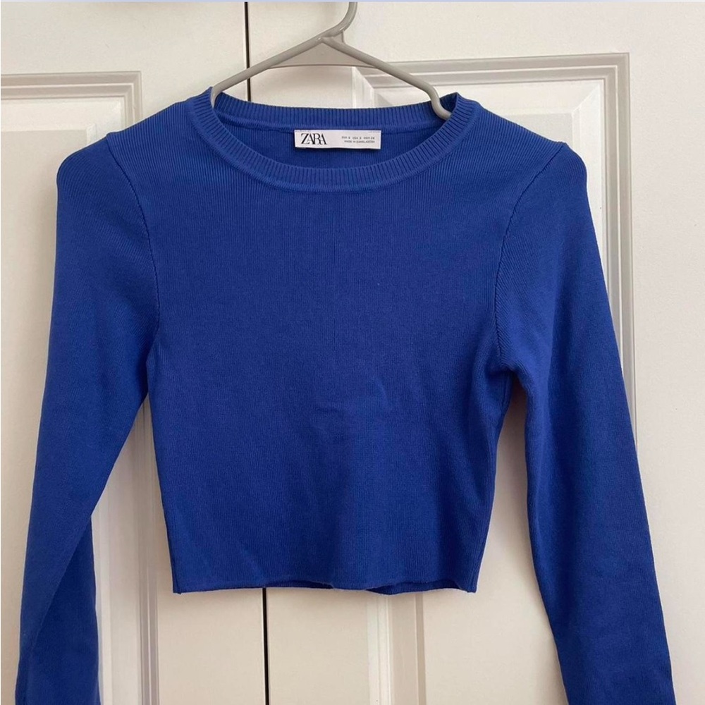 Super cute blue Zara sweater!